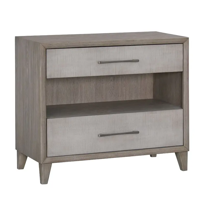 Cape Open-Style Two-Drawer Nightstand With Usb Charging 1