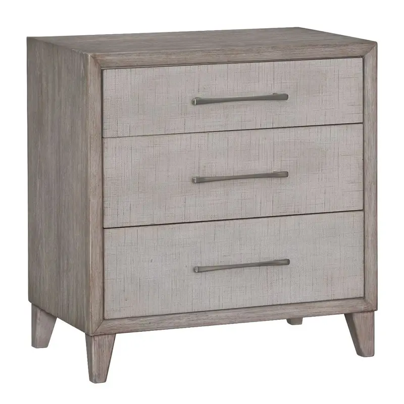 Cape Three-Drawer Wooden Nightstand Featuring Usb Connectivity 1