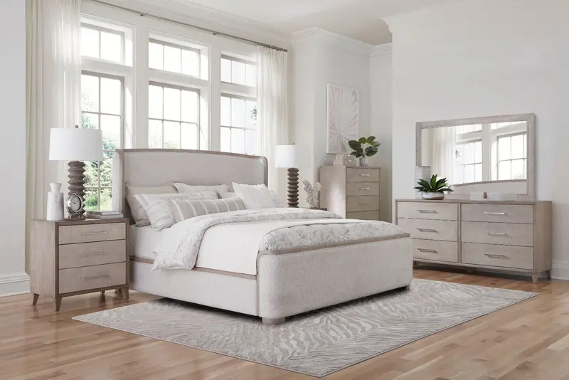 Cape Warp Shelter Upholstered Bedroom Set – 6-Piece 1