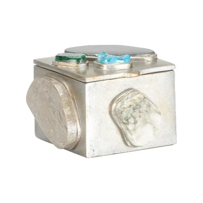 Caribbean-Inspired Metal Jewelry Storage Box 1