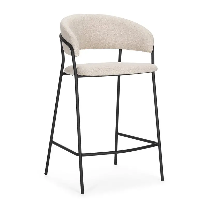 Carolyn Oatmeal Fabric Counter Height Stools – Set Of 2 1