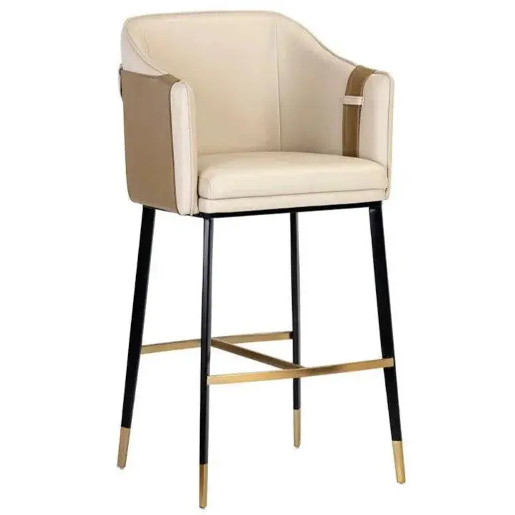 Carter Faux Leather Barstool – Contemporary Counter Height Seat 1