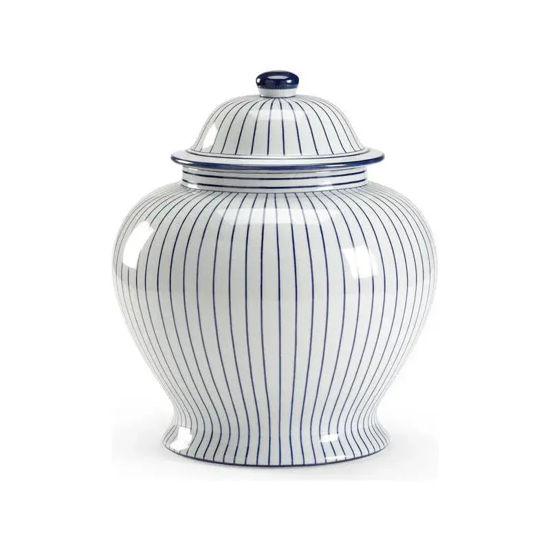 Castle-Themed Hand-Decorated Porcelain Urn 1