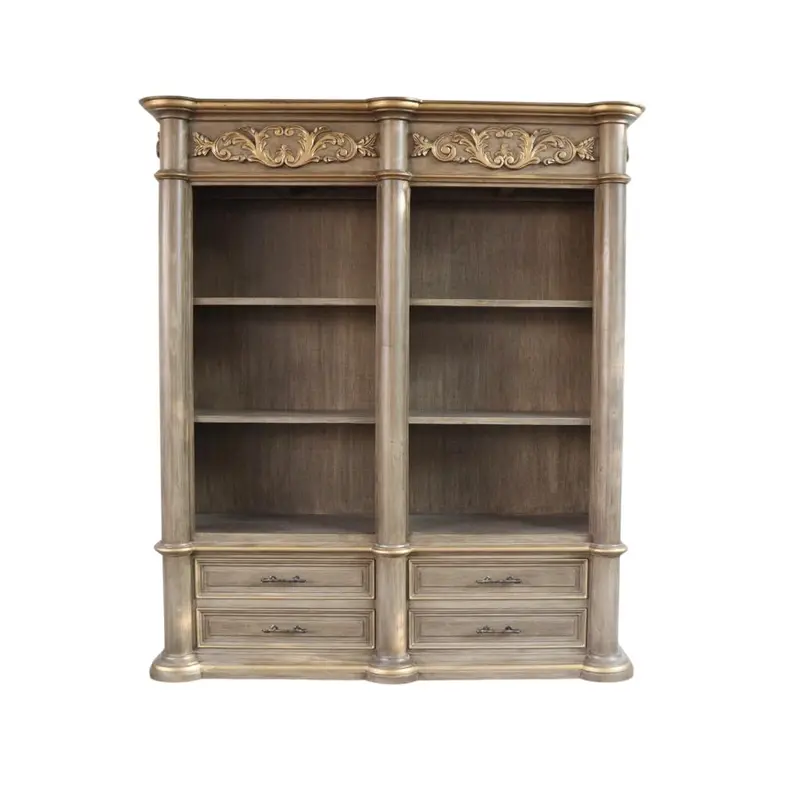 Catalina Four-Drawer Bookcase – Spacious Wooden Storage Shelf With Classic Design 1