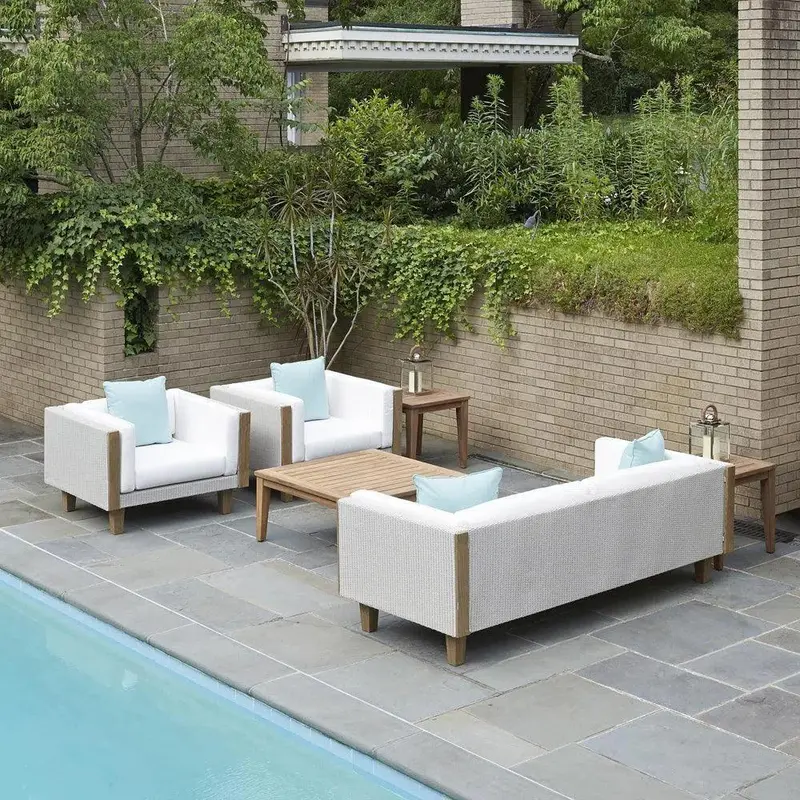 Catalina Lounge Set With Teak Tables – Proudly Made In Usa 1