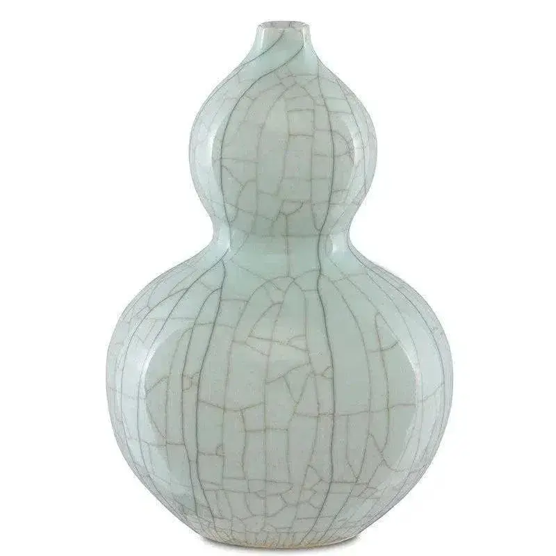 Celadon Crackle Maiping Double Gourd Vase 1