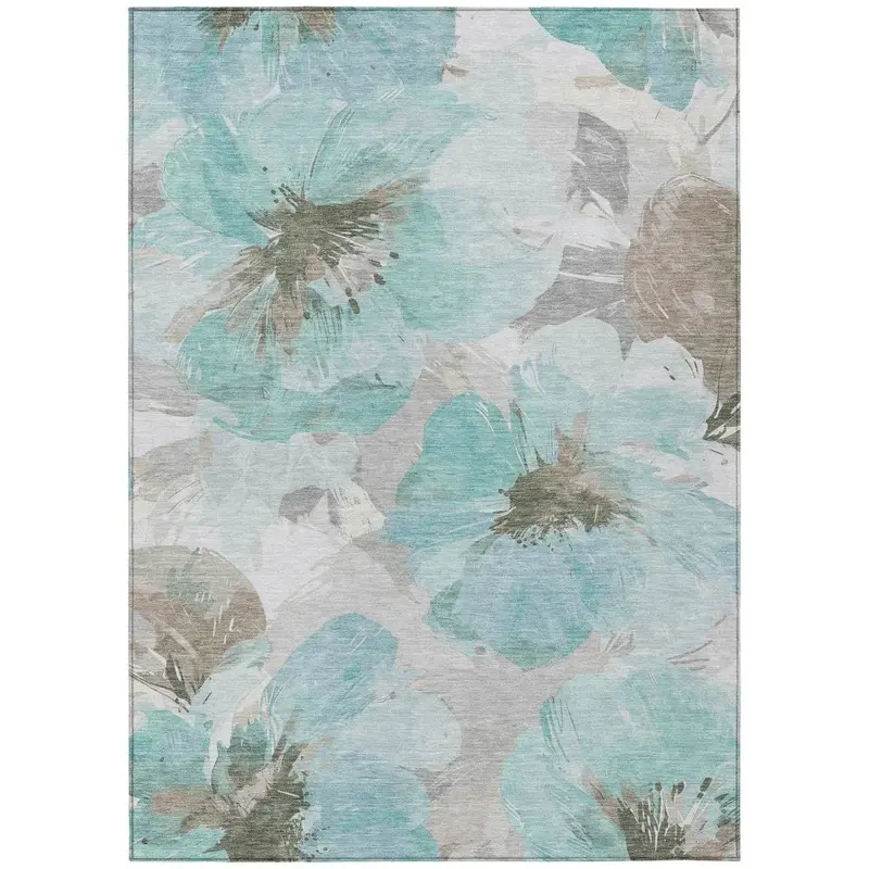 Celuve Teal Easy-Clean Indoor-Outdoor Carpet 2
