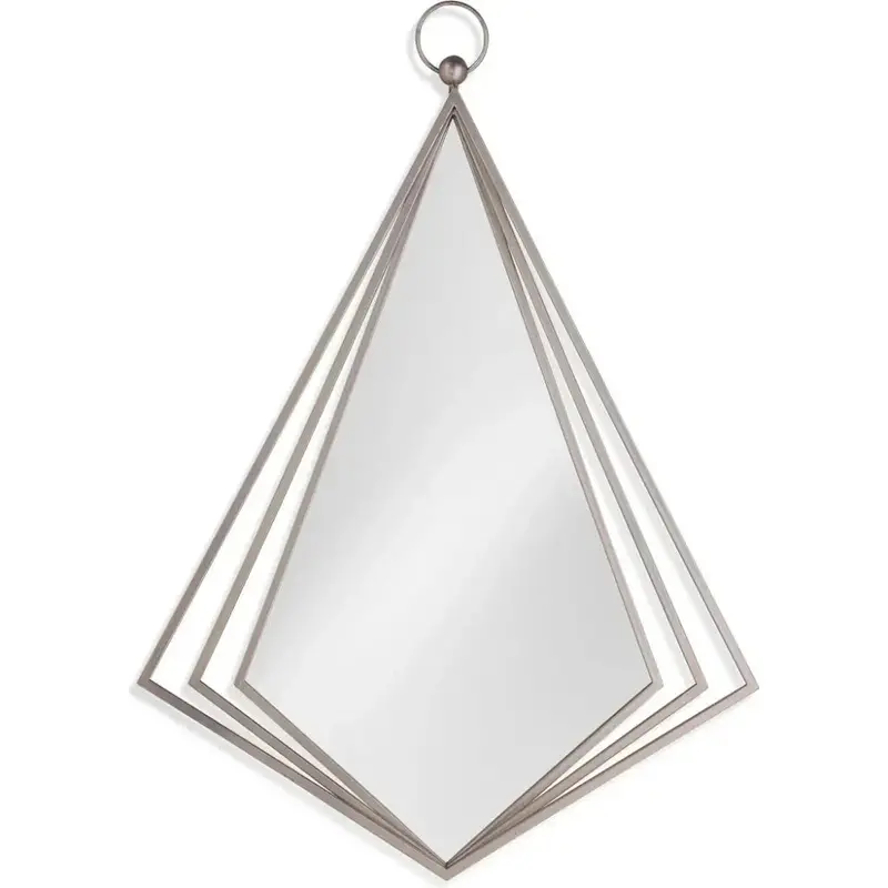 Chanda Silver-Tone Iron And Metal Wall Mirror 1