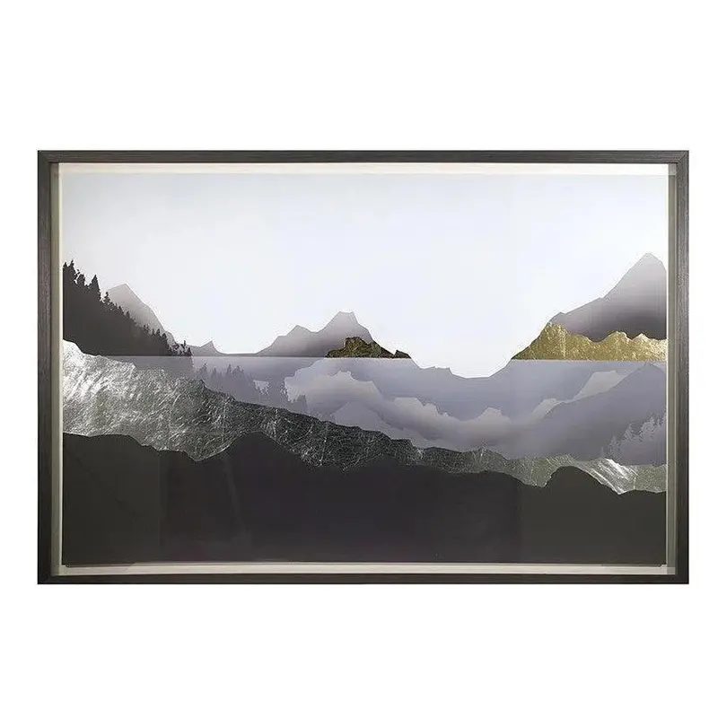 Charcoal-Finished Luxe Wall Art Print 1