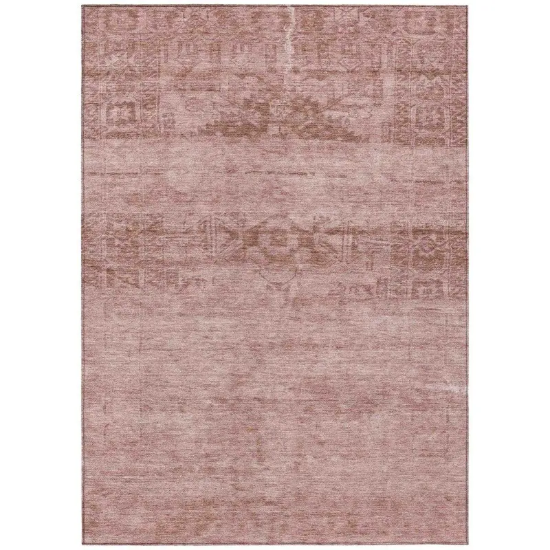 Charix Pink Washable Area Rug – Lightweight, All-Weather Floor Mat 2