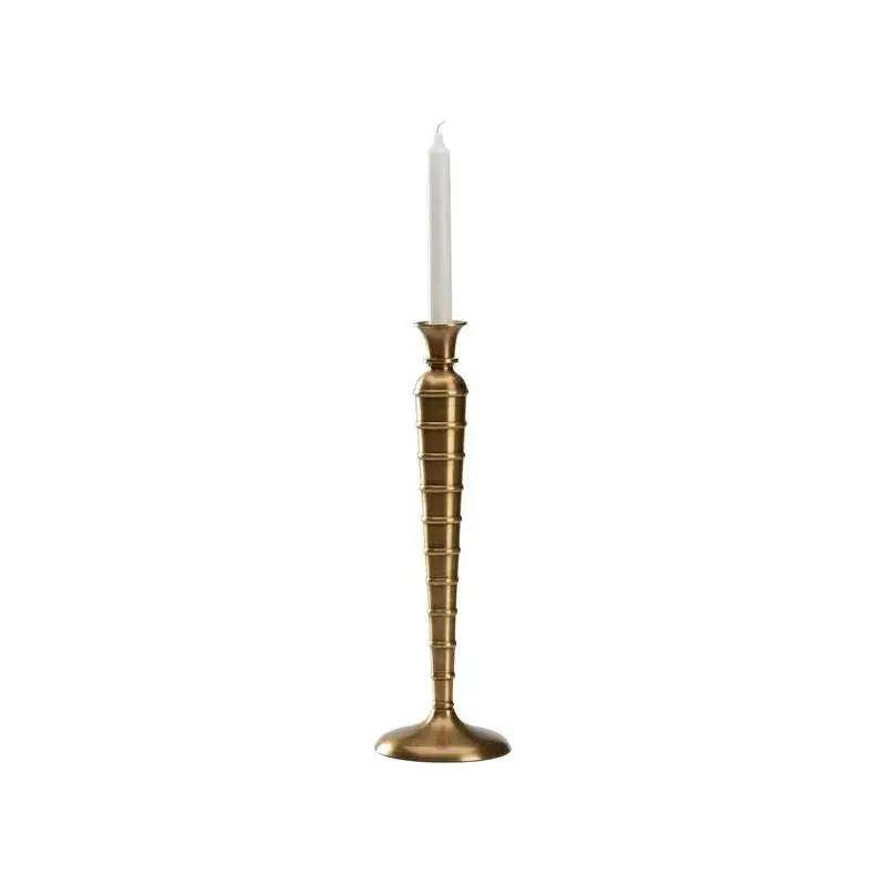 Charlotte Brass Candlestick – Classic Single-Tier Metal Candle Holder 1