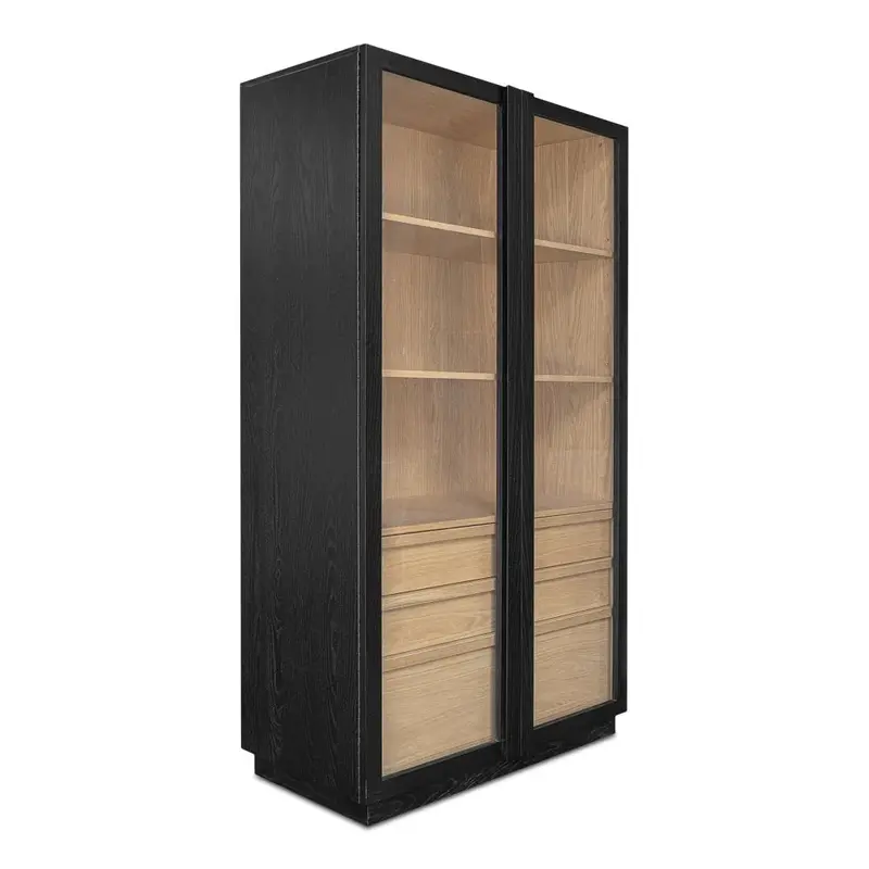 Charlotte Tempered Glass-Front Bookcase 1