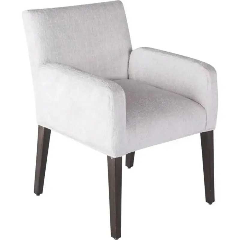 Charly Dining Chair With White Upholstered Arms – Sleek Transitional Style 1
