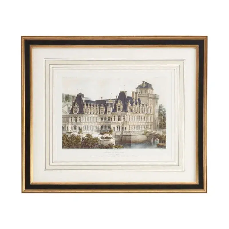 Château De Villandry Classic Gold-Trimmed Framed Art 1