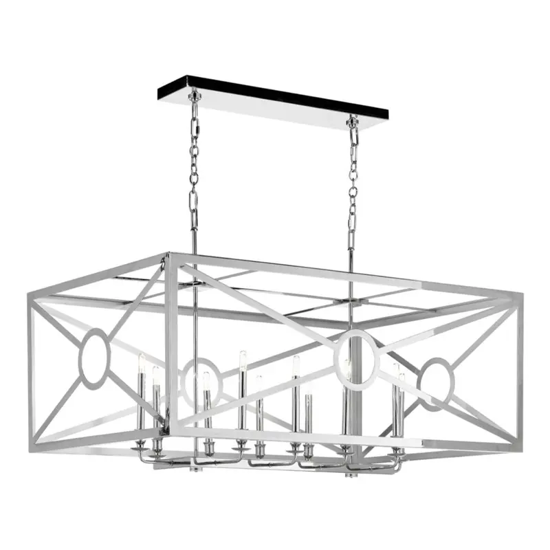 Chilton Grove Metallic Silver Modern Chandelier 1
