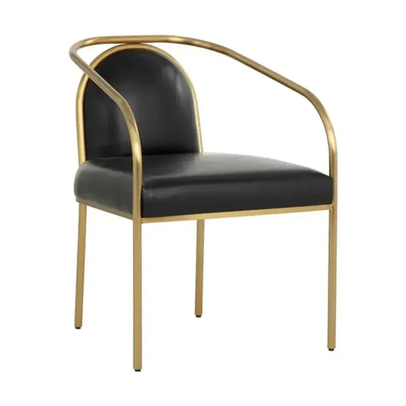 Cicero Leather Dining Armchair With Refined Silhouette 1