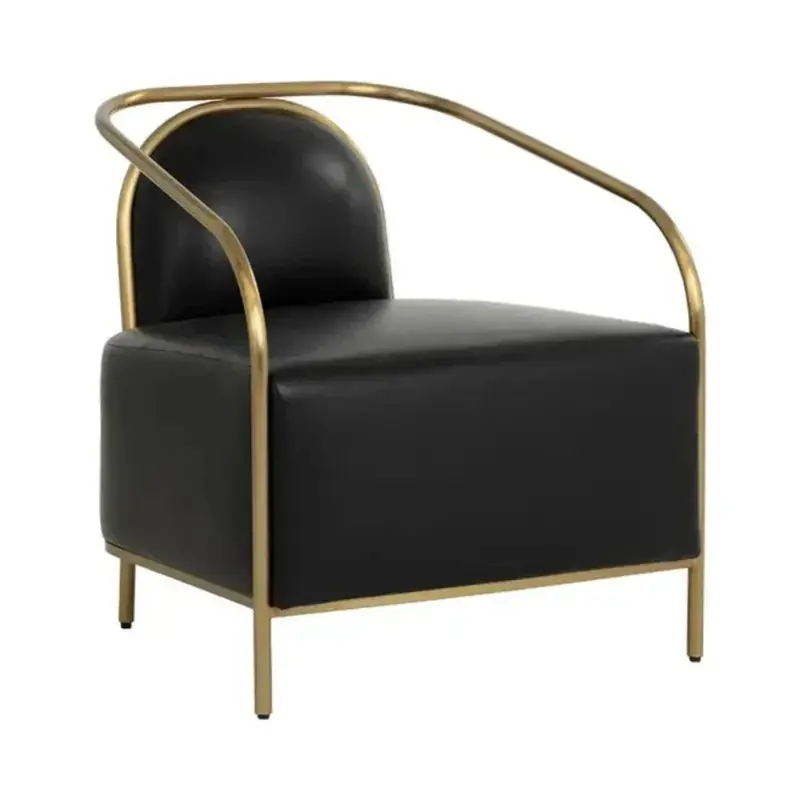 Cicero Top-Grain Leather Lounge Chair With Tailored Upholstery 1