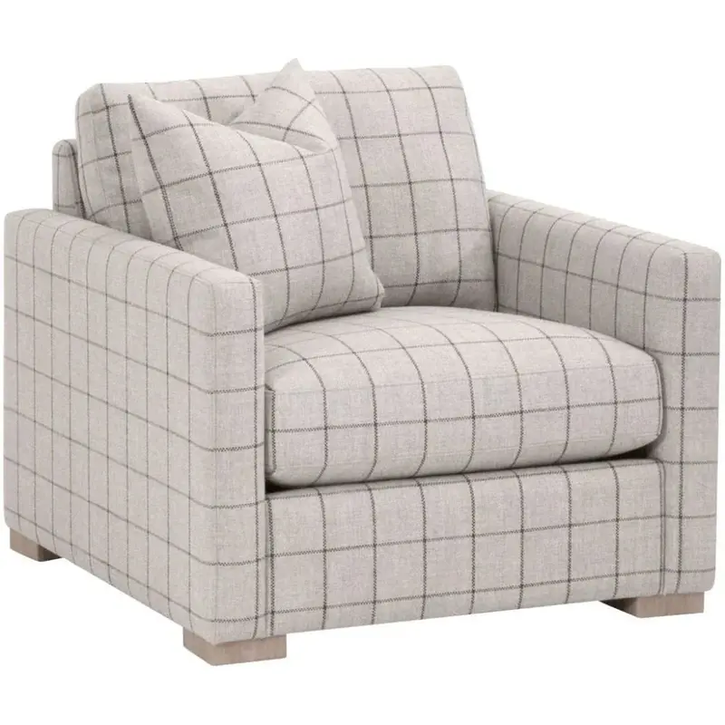 Clara Slim-Arm Club Chair In Performance Fabric 1