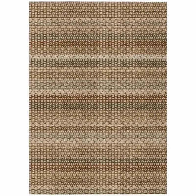 Clarene Brown Indoor/Outdoor Washable Area Rug 2