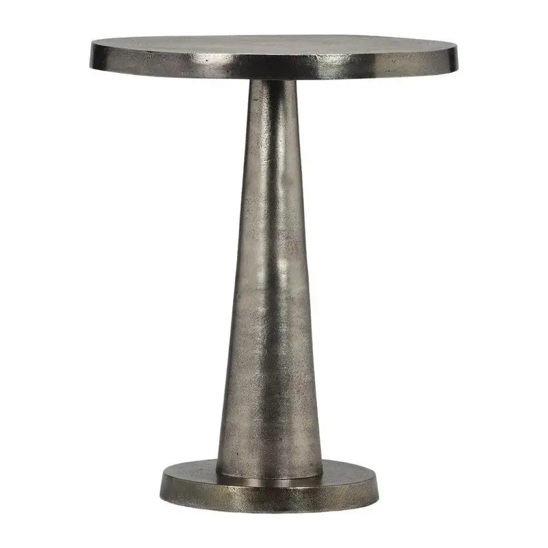 Clark Reclaimed Cast Aluminum Round End Table – Urban Loft Accent 1