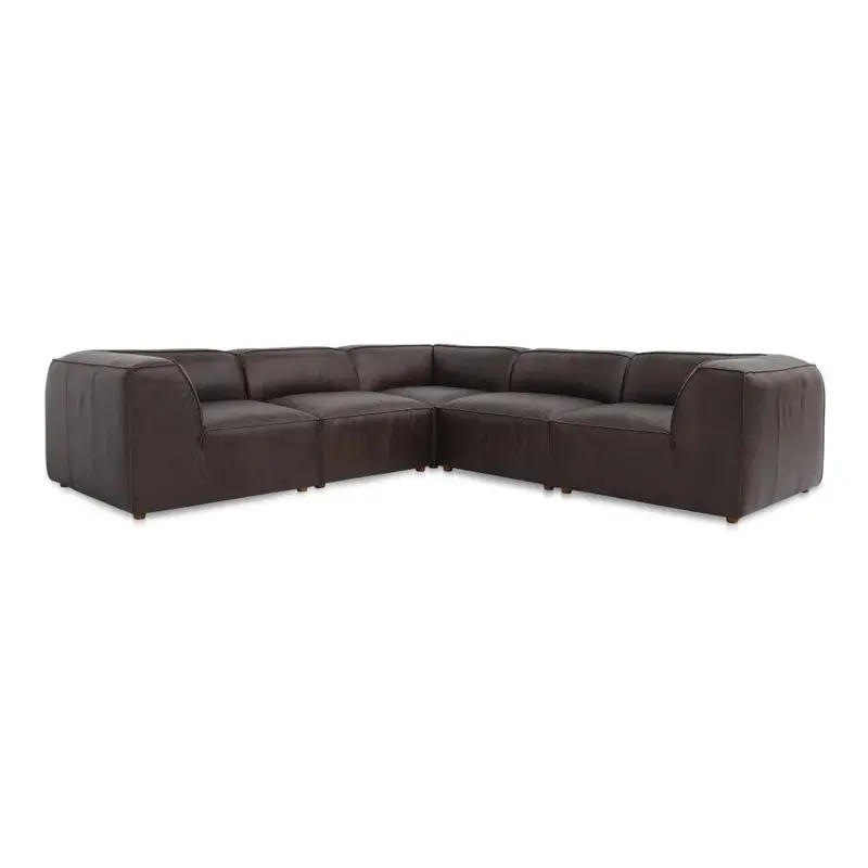 Classic L-Shaped Leather Sectional With Modular Flexibility 1