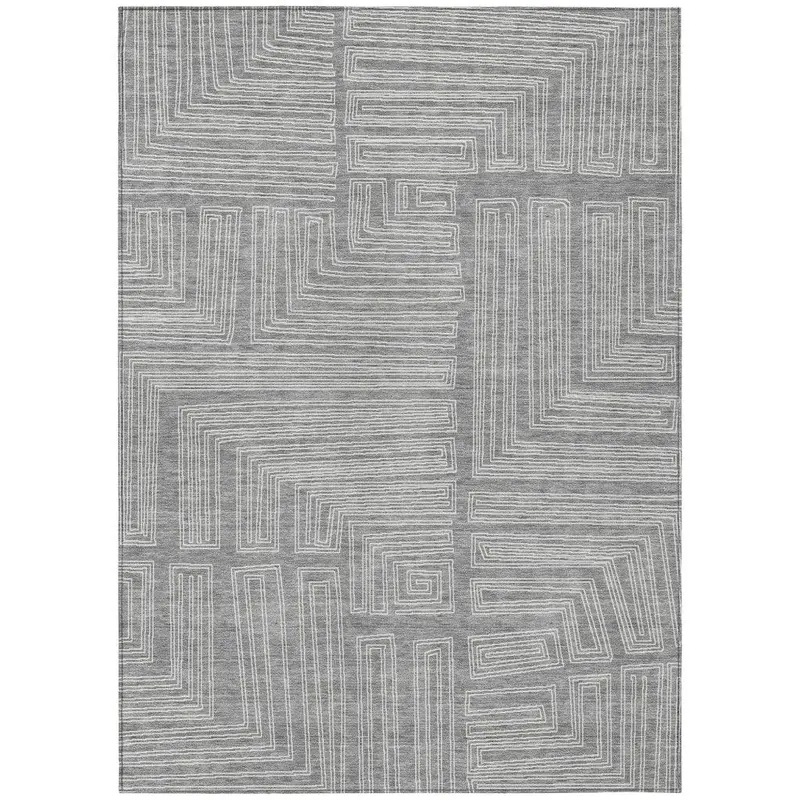 Clayra Gray Indoor-Outdoor Area Rug – Neutral, Modern & Easy-To-Clean Floor Cover 2