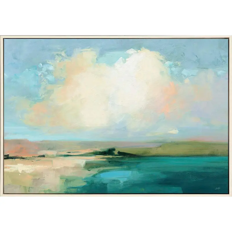 Coastal Sky Canvas Print In Natural Wood Frame 1