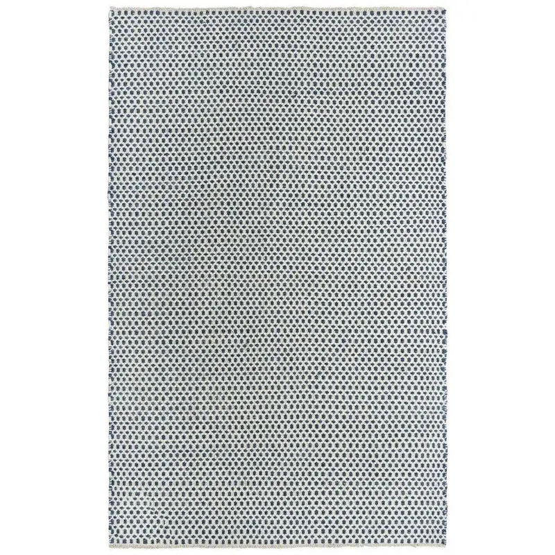 Cobs Blue Basketweave Living Room Area Rug 1