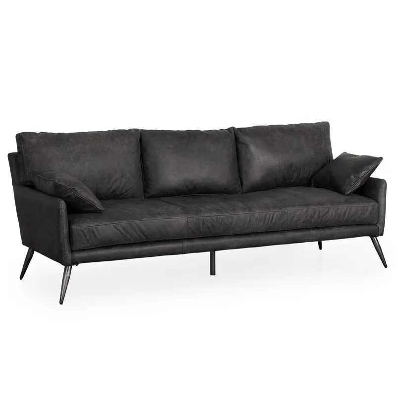 Cochrane Top-Grain Leather Three-Seater Sofa – Luxe Lounge Seating 1