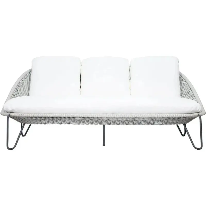 Coconut White Azores 3-Seat Outdoor Sofa – Patio Couch 1