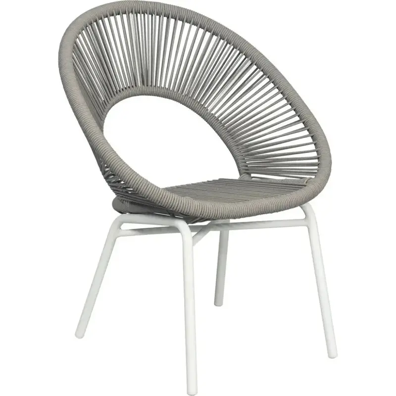 Coconut White Ionian Patio Dining Chairs – 2-Piece Outdoor Set 1