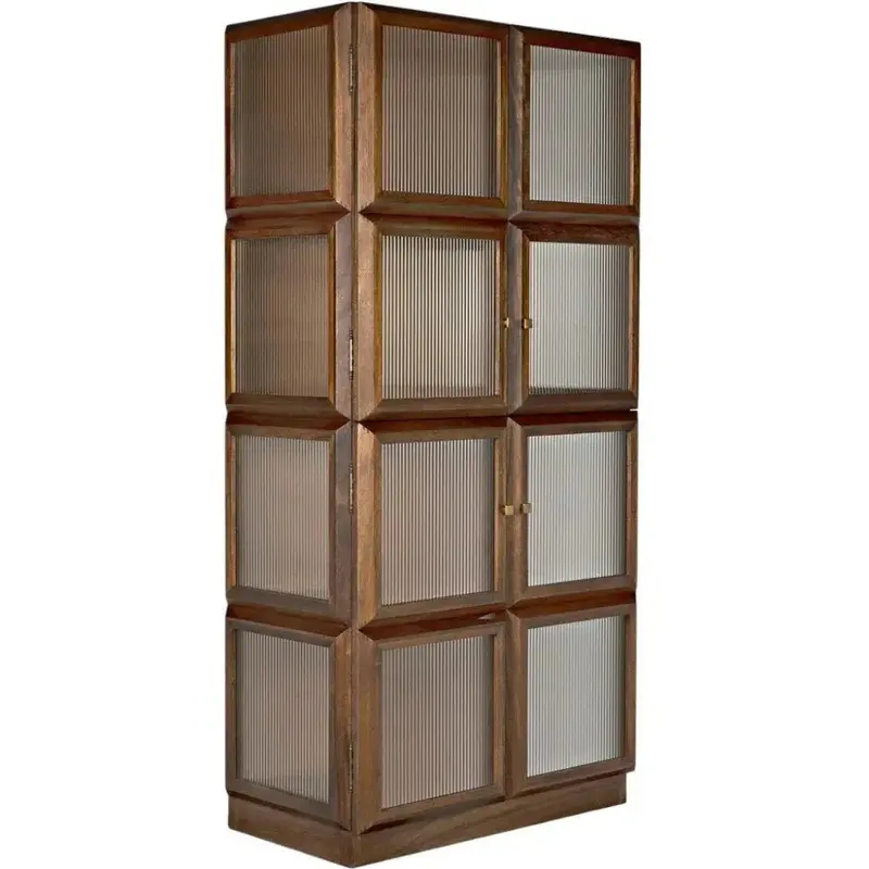 Collins Glass-Front Display Hutch With Wooden Frame 1