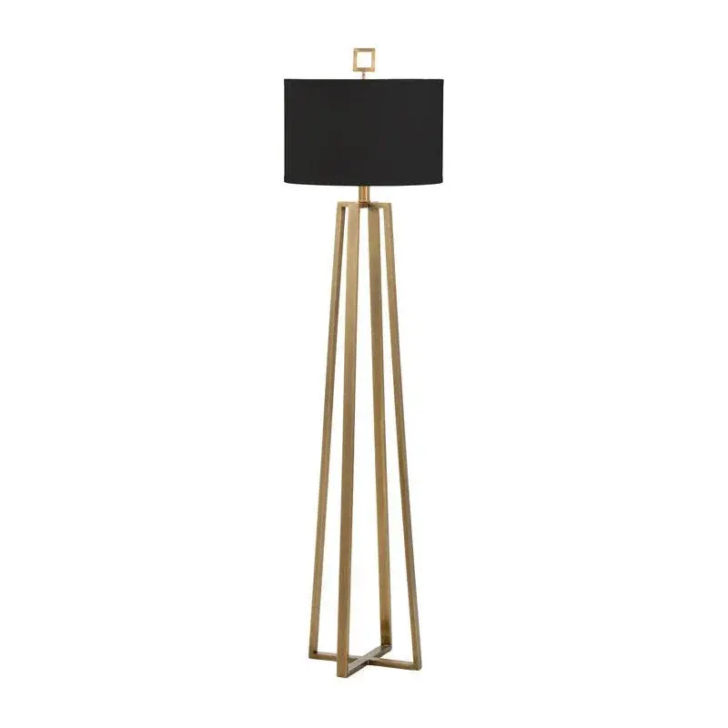 Colson Geometric Open-Base Brass Floor Lamp 1