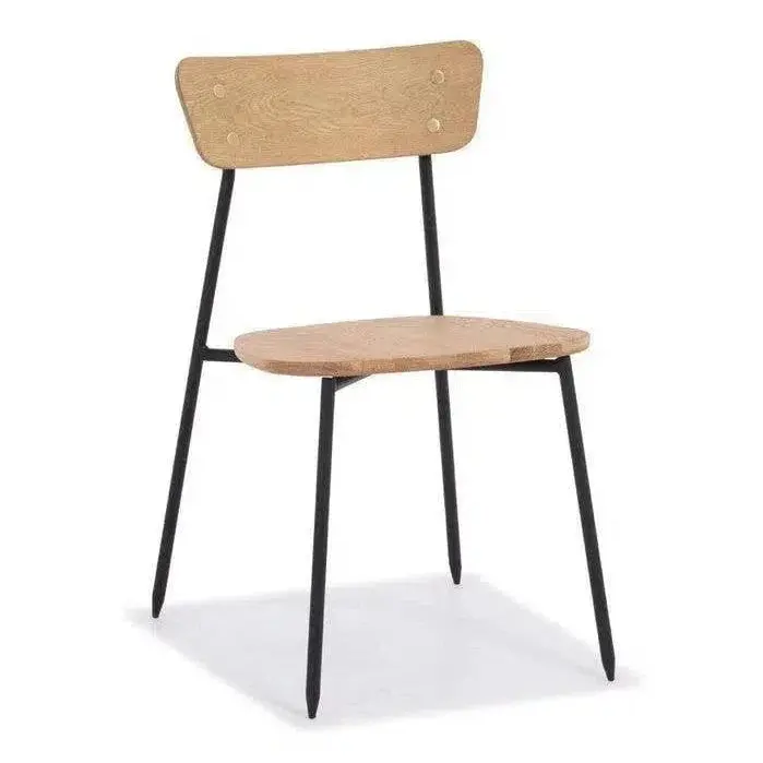 Colton Dining Chair With Natural Wood Seat And Contoured Back 1