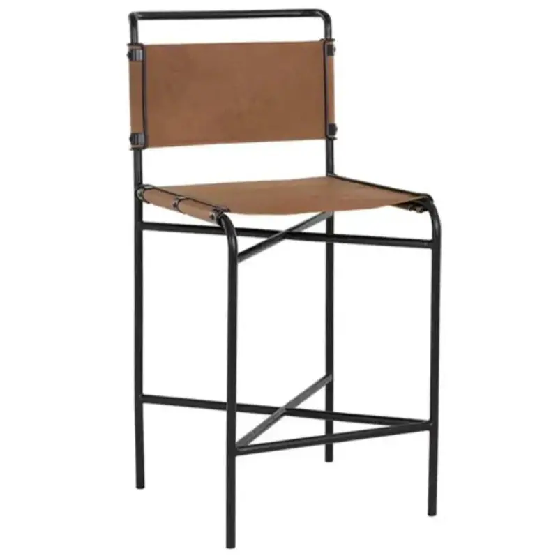 Corrigan Leather Counter Stool – Contemporary Bar Seating 1