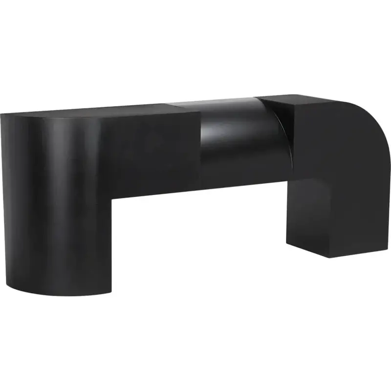 Crafter Minimalist Black Steel Console Table 1