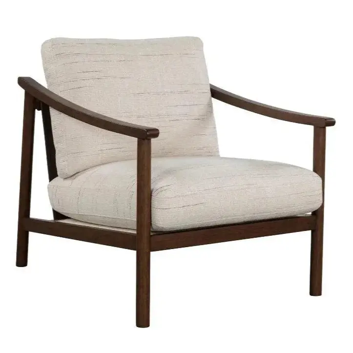 Cream Accent Chair – Bernard Performance-Fabric 1
