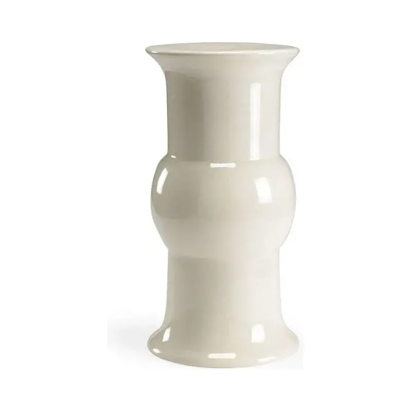 Cream-Glazed Porcelain Garden Stool For Patio Or Courtyard 1