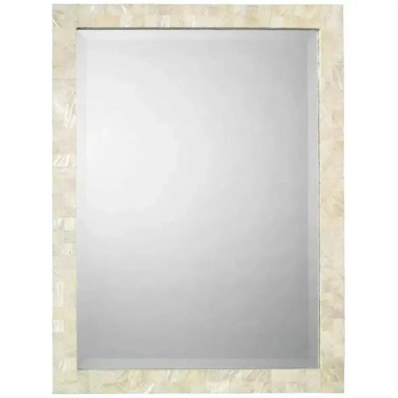 Cream Mother Of Pearl Rectangle Wall Mirror – Reversible Design 1