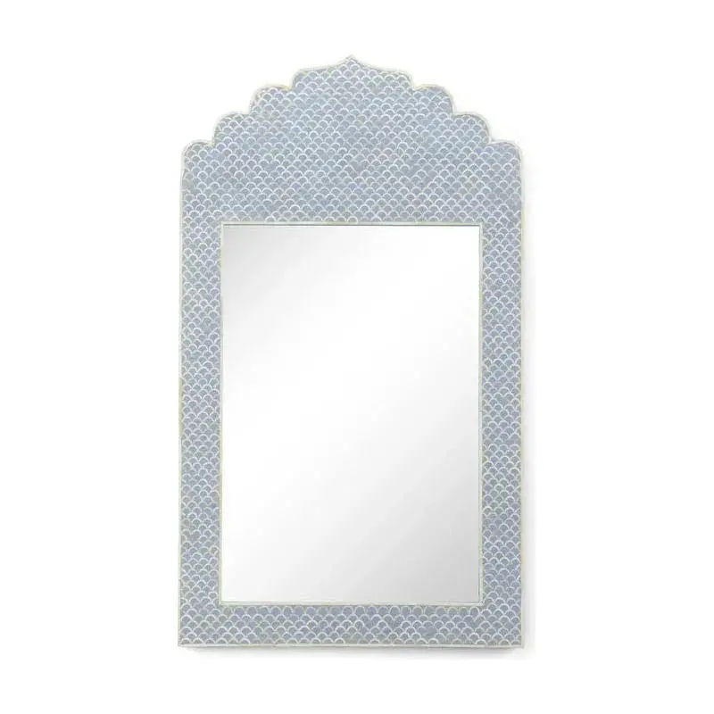 Crown Blue Wall Mirror – Artisan-Crafted Wooden Frame 1