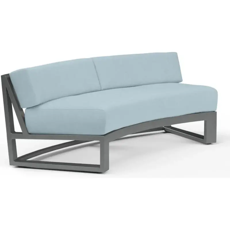 Curved Outdoor Sofa With Sunbrella Fabric – Redondo Line 1
