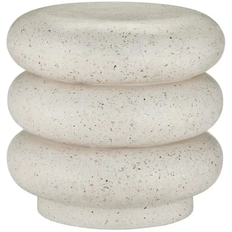 Cusani Ivory Stool – Concrete And Stone Modern Seating 1
