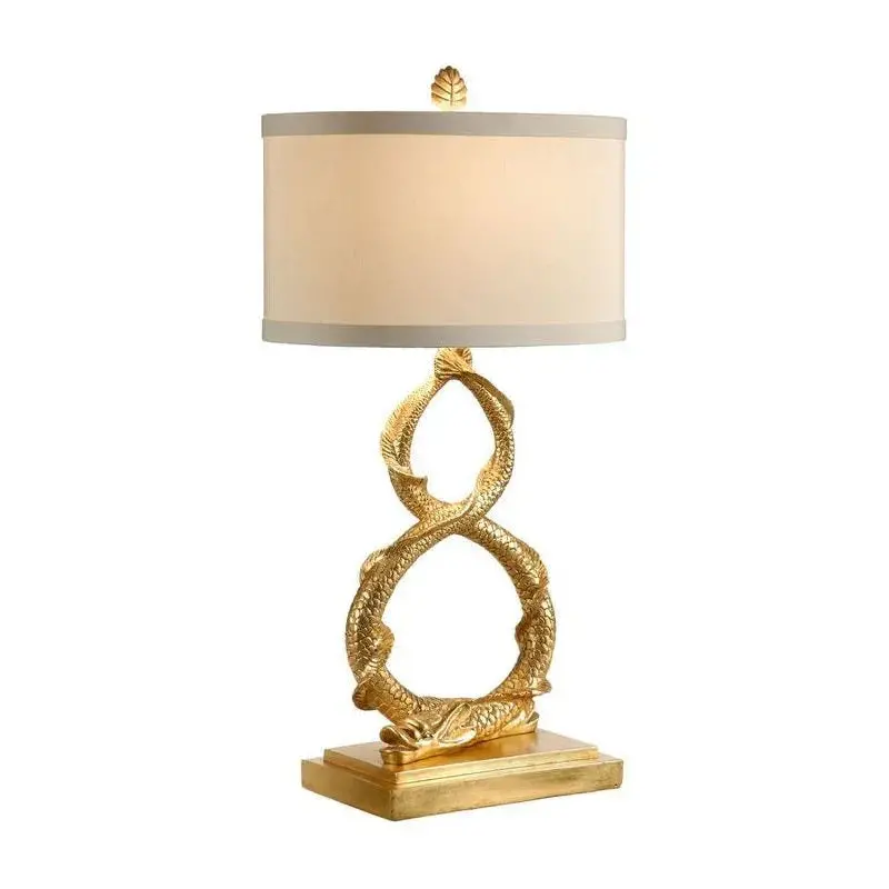 Dahl Table Lamp With Gold Leaf Accented Base 1