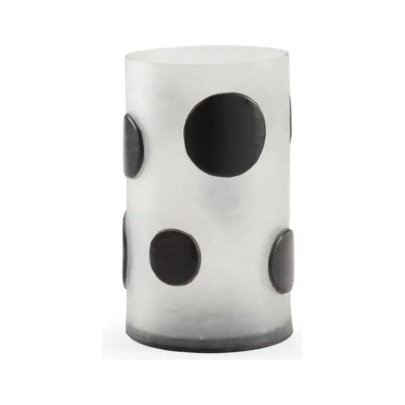 Dali Frosted Glass Vase With Dot Texture 1