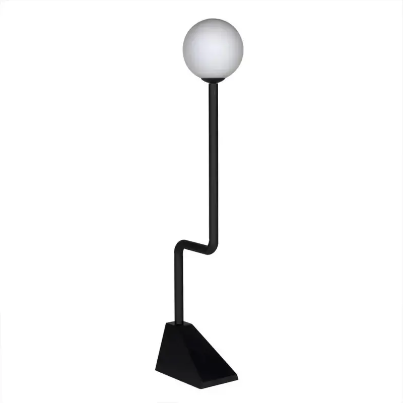 Dallas Frosted Glass Floor Lamp With Steel Frame 1