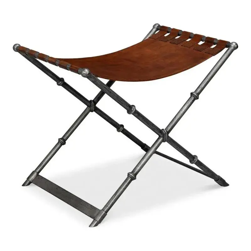 Dalton Equestrian-Themed Wooden Bench 1