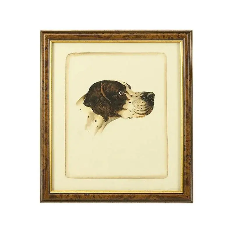 Danchin Pointer Gold-Embellished Hunting Dog Artwork 1