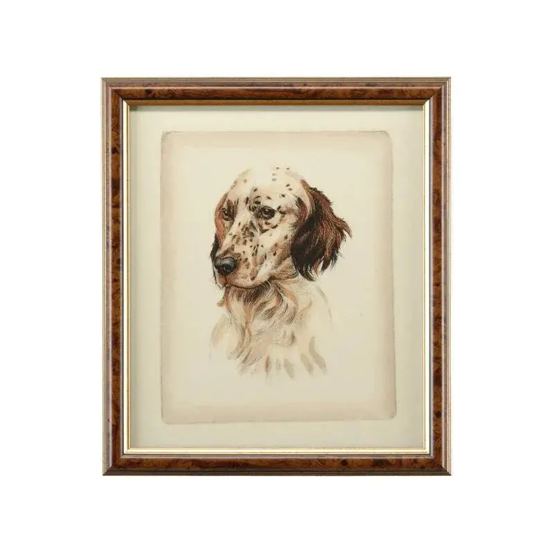 Danchin Setter Gold-Framed Sporting Breed Art Print 1