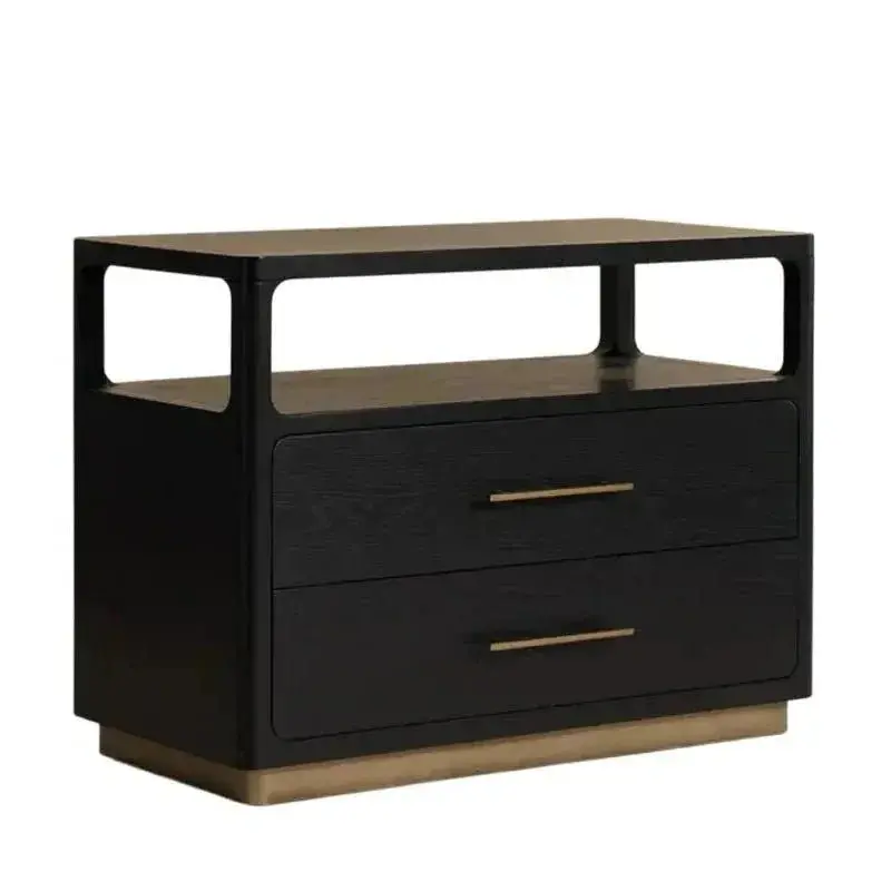 Danette Solid Wood Nightstand With Drawer Storage 1