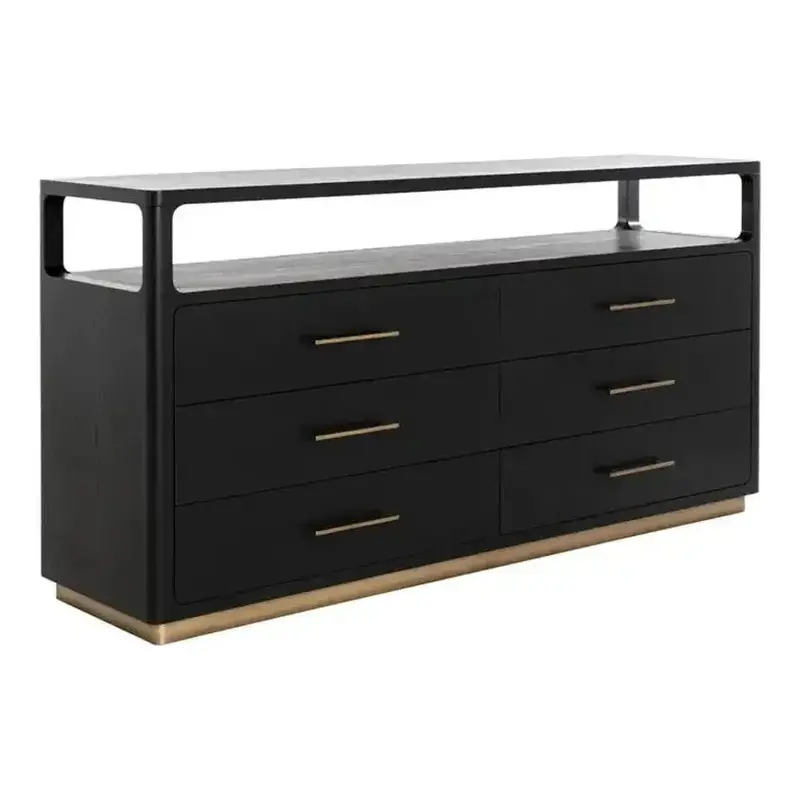 Danette Wooden Dresser With Smooth-Finish Drawers 1